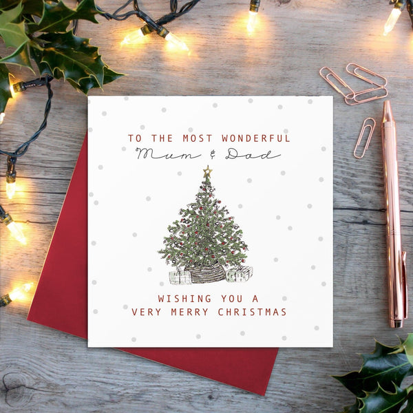 Wonderful Mum & Dad Christmas Card by Toasted Crumpet