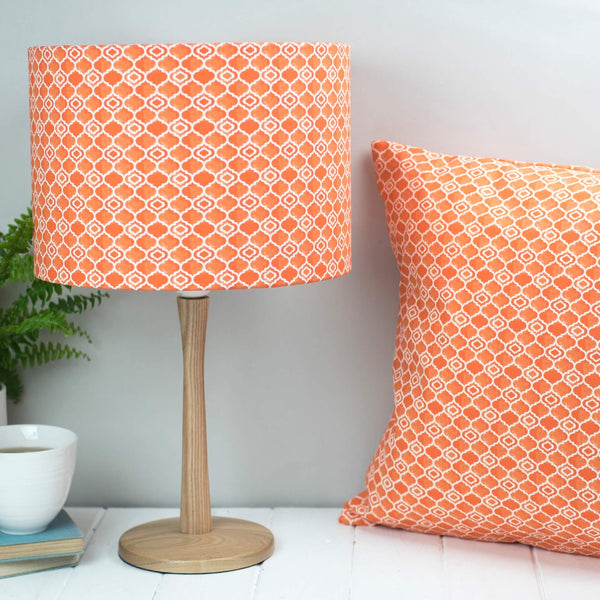 Orange & White Alta Lampshade by Grace & Favour Home