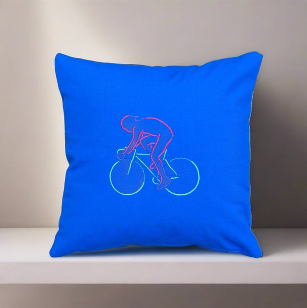 Sport Cyclist Cushion by GBP Handmade