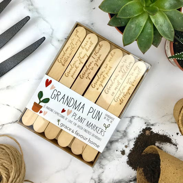 Funny Plant Marker Set for Grandma by Grace & Favour Home