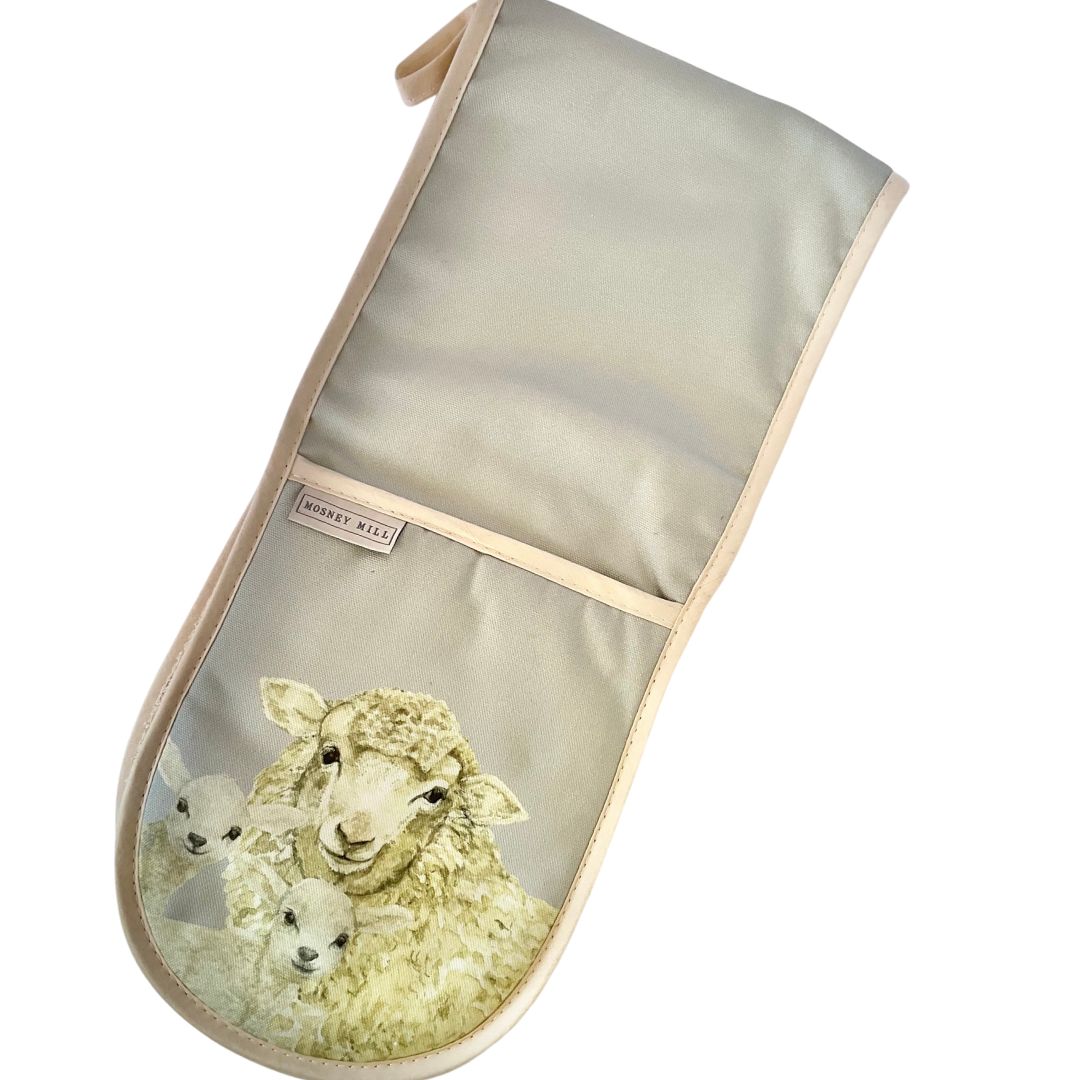 Sheep Double Oven Gloves by Mosney Mill Great British Products