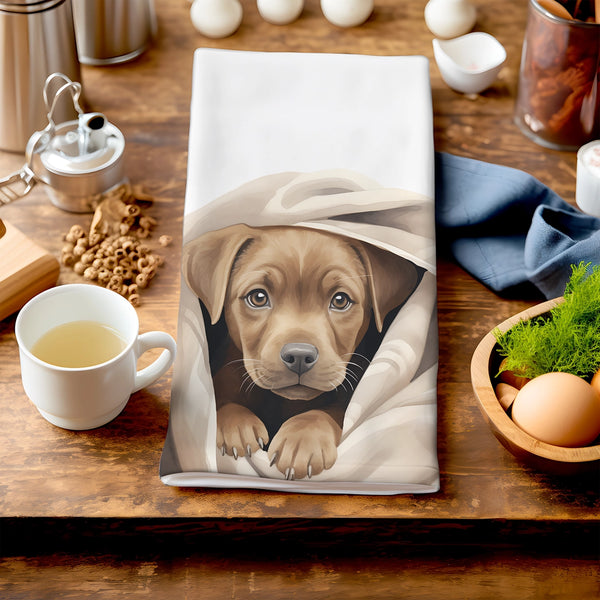 Willow - Puppy Labrador Tea-Towel by Homemade Hollydays