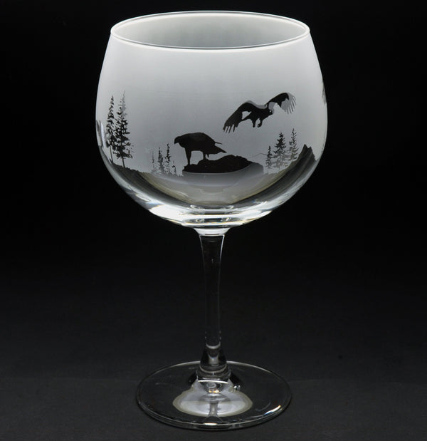 Golden Eagle | Gin Glass | Engraved by Glyptic Glass Art