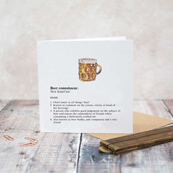Beer Connoisseur Card British Made Beer Connoisseur Card by Toasted Crumpet