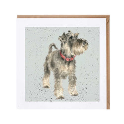 Schnauzer Dog Card British Made Schnauzer Dog Card by Wrendale
