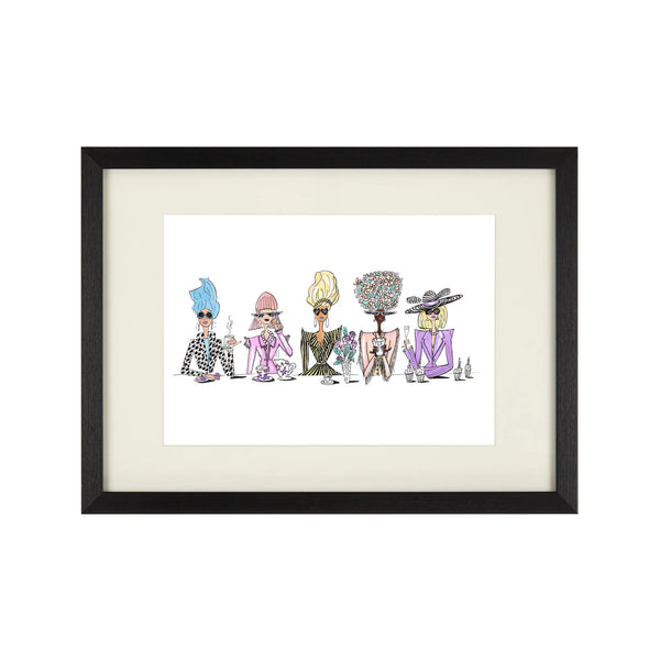 Fabulous in St Tropez - Ladies that Lunch - Framed Print by Charlotte Posner