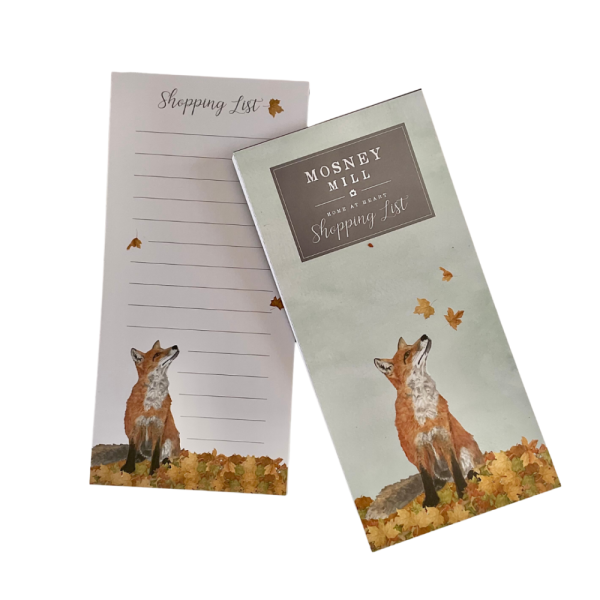 Fox and Leaves Shopping Pad by Mosney Mill
