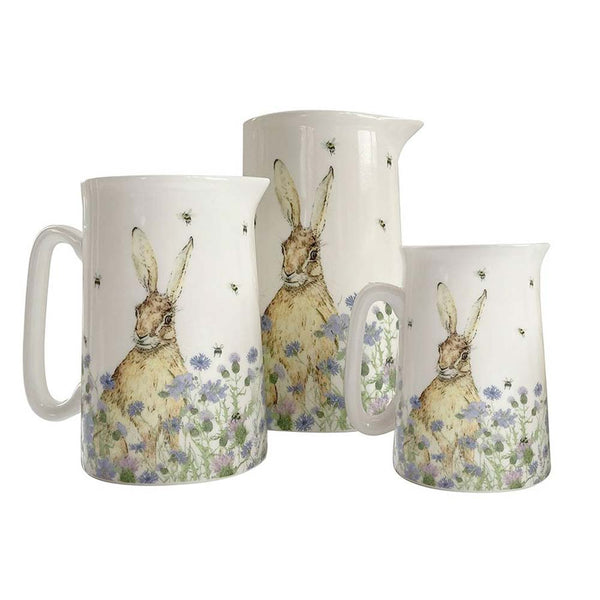 Hare & Wildflower Jug by Mosney Mill