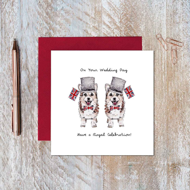 On Your Wedding Day Card British Made On Your Wedding Day Card ( Mr & Mrs Corgi ) by Toasted Crumpet