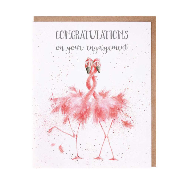 Flamingo Together Engagement Card by Wrendale