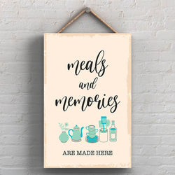 Meals & Memories Sign British Made Meals & Memories Sign by Vivid Squid