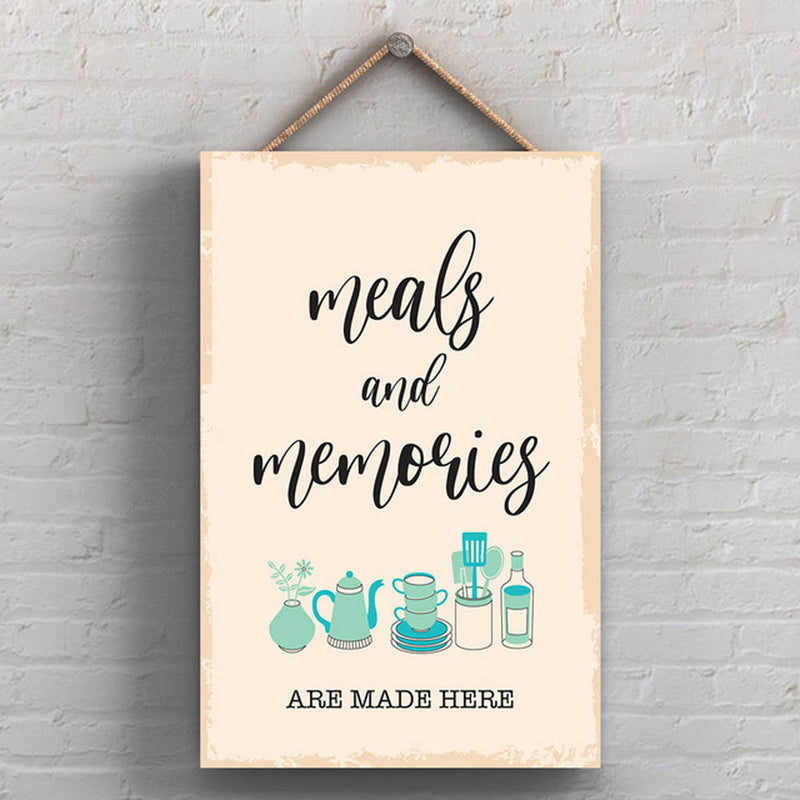 Meals & Memories Sign British Made Meals & Memories Sign by Vivid Squid