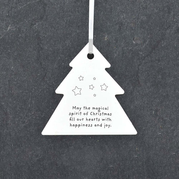 Fill our Hearts Christmas Tree Ornament by Vivid Squid