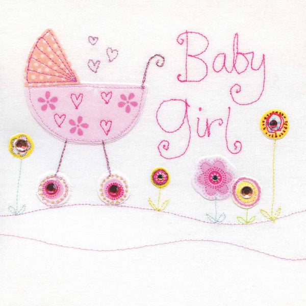 Baby Girl Card - Vintage by Blue Eyed Sun