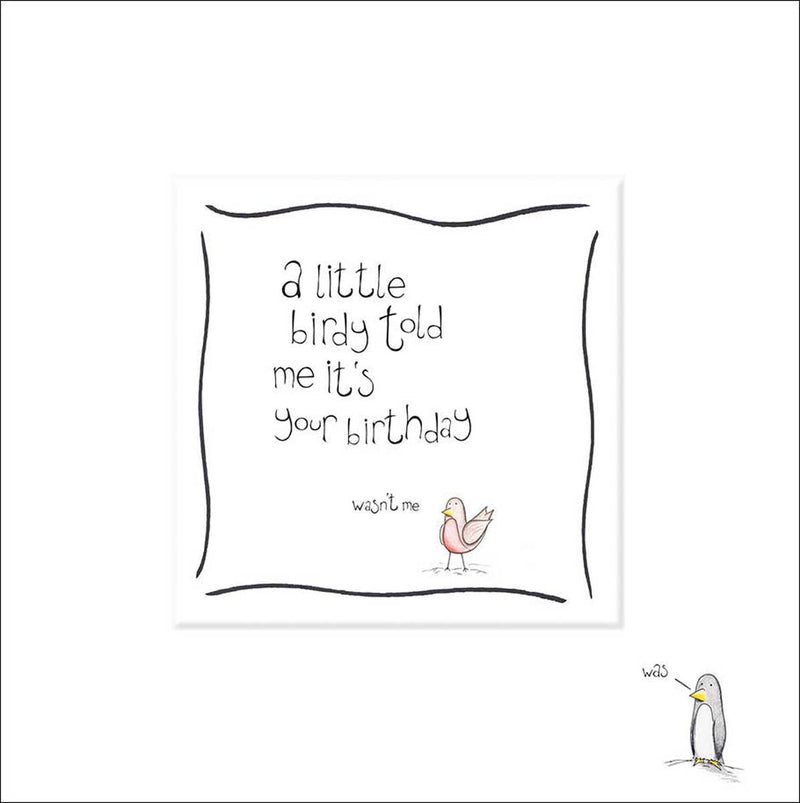 Little Birdy Birthday Card British Made Little Birdy Birthday Card by Splimple