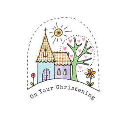 On Your Christening Card British Made On Your Christening Card - Biscuit by Blue Eyed Sun