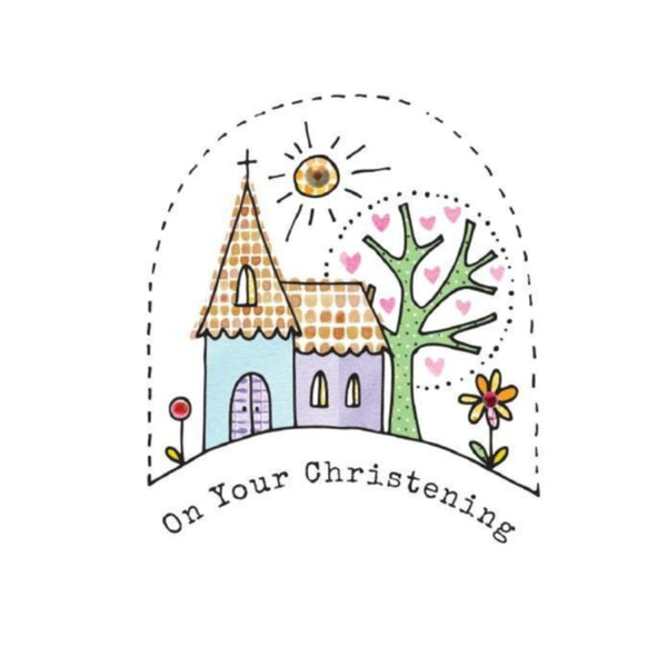 On Your Christening Card - Biscuit by Blue Eyed Sun