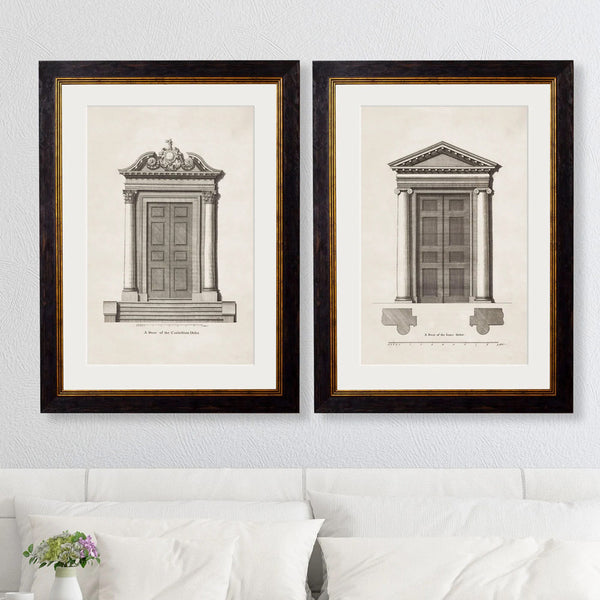 C.1756 Architectural Studies of Doors Framed Prints by T A Interiors