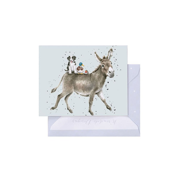 The Donkey Ride Miniature Greeting Card by Wrendale