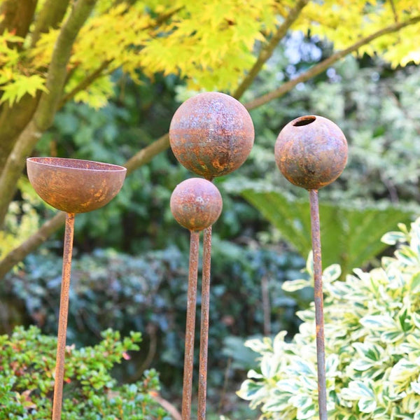 Rustic Garden Sculpture Ornament Set by Savage Works