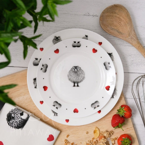 Black & White Sheep Side Plate by Lucy Pittaway