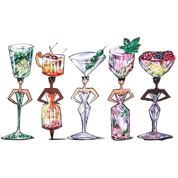 Party Time - Cocktails Framed Print by Charlotte Posner