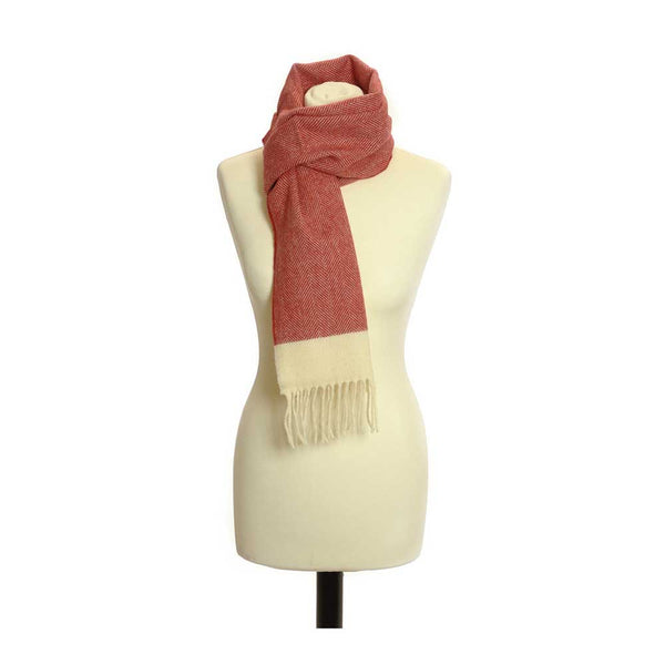 Red Apple Lambswool Scarf by Tweedmill Textiles