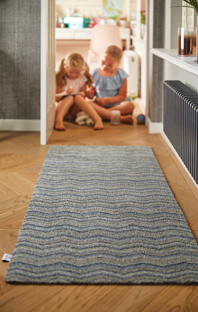 Plain - Ribbon Grey Zigzag British Made Plain - Ribbon Grey Zigzag by Hug Rug