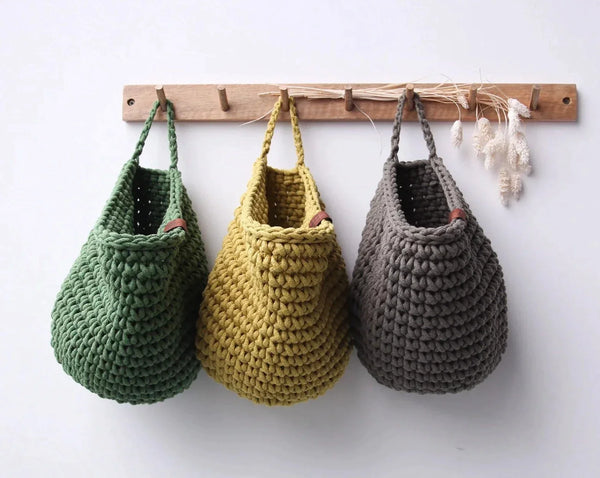 Crochet Hanging Bags  - Medium by Zuri House