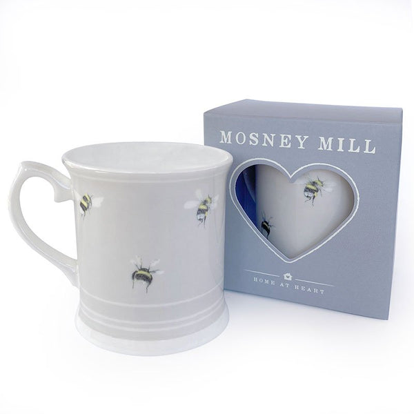 Bee & Stripe China Tankard by Mosney Mill