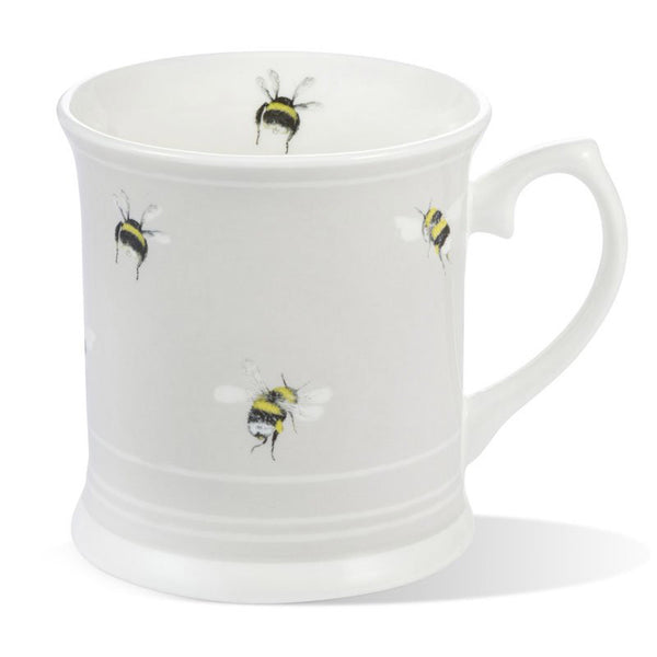 Bee & Stripe China Tankard by Mosney Mill