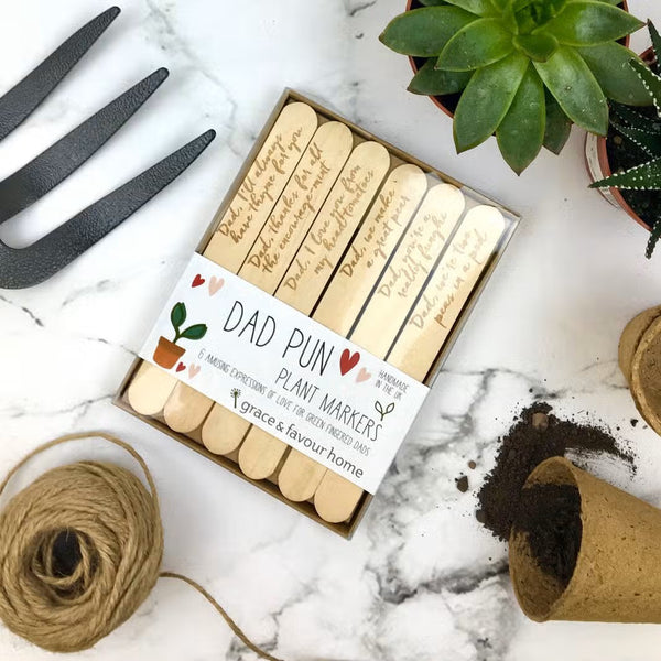 Funny Plant Marker Set for Dads by Grace & Favour Home
