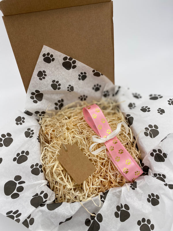 Paw Print Kraft Gift Box & Trimmings by Great British Products