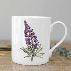 Lupin Fine China Mug in a Box British Made Lupin Fine China Mug in a Box by Toasted Crumpet