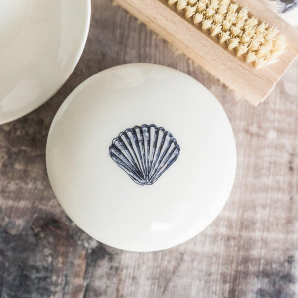 Shell Fine China Lidded Trinket by Toasted Crumpet