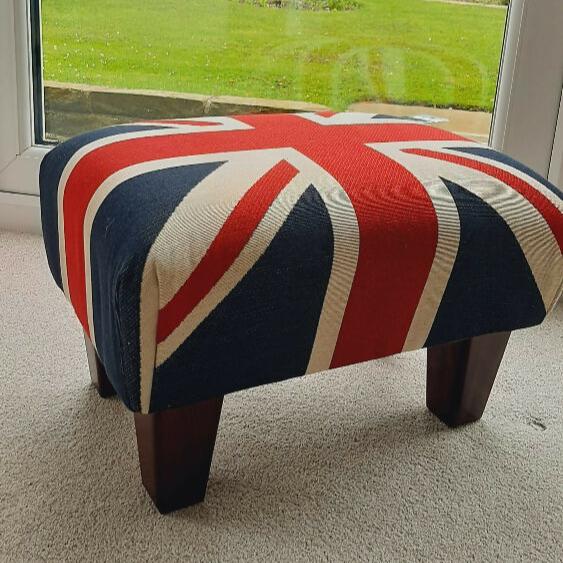 “The Harewood” Union Jack British Hand Made Foot Stool British Made “The Harewood” Union Jack British Hand Made Foot Stool by Hibba Toys (UK) Ltd