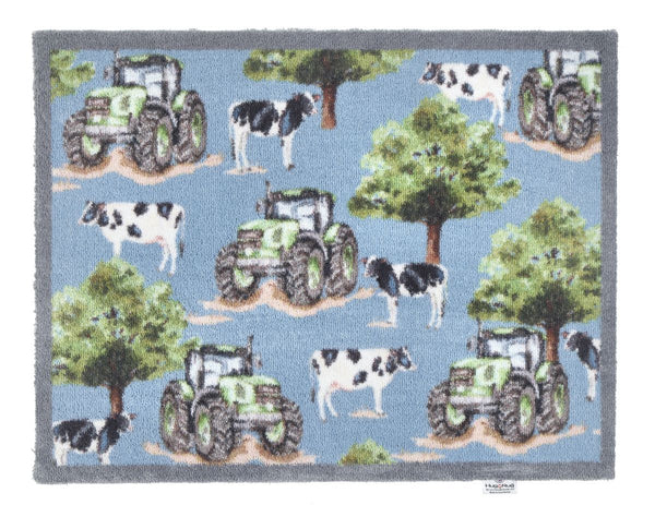 Country Collection - Farmyard Tractors & Cows by Hug Rug