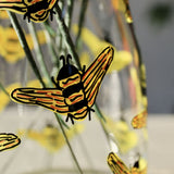 Bumblebee Hand Painted Glass Vase British Made Bumblebee Hand Painted Glass Vase by Samara Ball