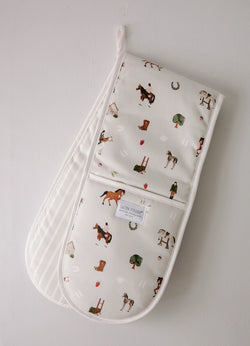 Horse Double Oven Gloves British Made Horse Double Oven Gloves by Laura Fisher