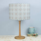 Grey, Blue & White Ines Print Lampshade British Made Grey, Blue & White Ines Print Lampshade by Grace & Favour Home