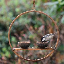 Large Hanging Bird Feeder Ring British Made Large Hanging Bird Feeder Ring by Savage Works