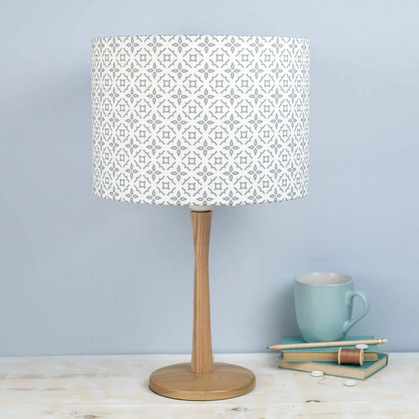 Geometric Grey & White Meryam Print Lampshade by Grace & Favour Home