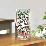 Cherry Hand Painted Glass Vase British Made Cherry Hand Painted Glass Vase by Samara Ball