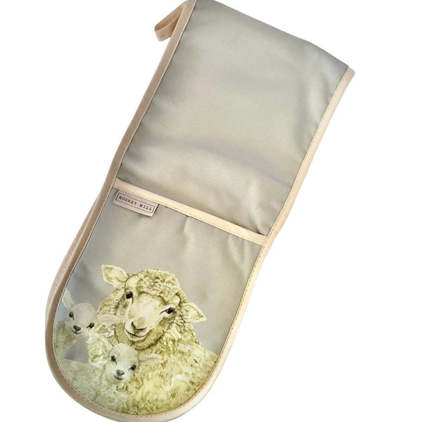 Sheep Double Oven Gloves by Mosney Mill
