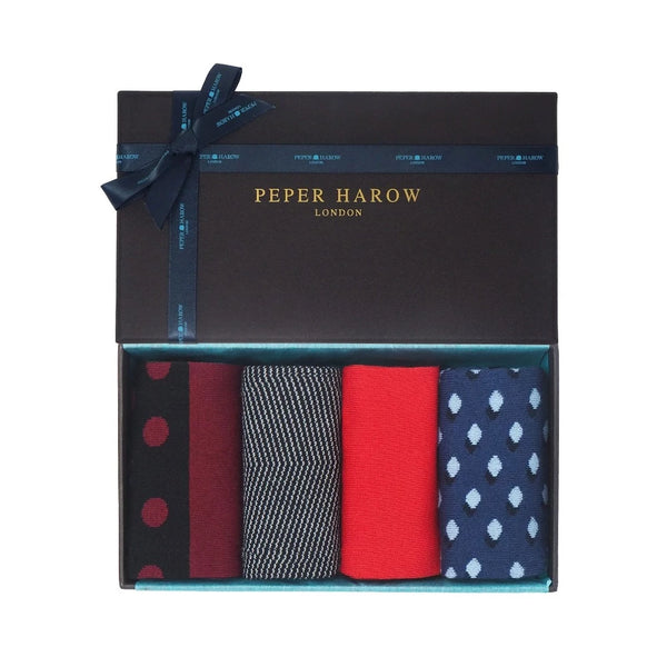 Sophisticated Men's Socks Gift Box by Peper Harow