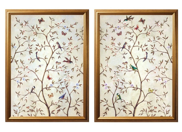 Tree of Life Natural Set of 2 Framed Prints by T A Interiors