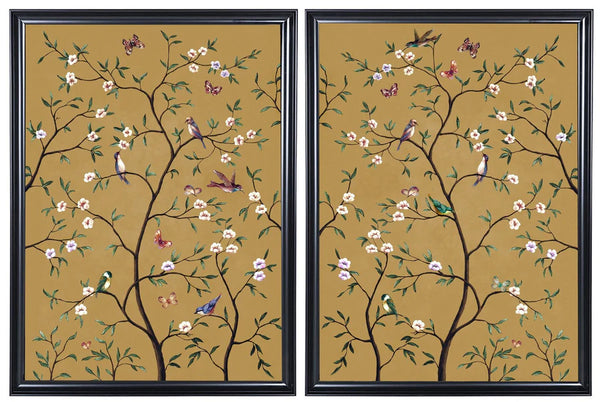 Tree of Life Orche Set of 2 Framed Prints by T A Interiors