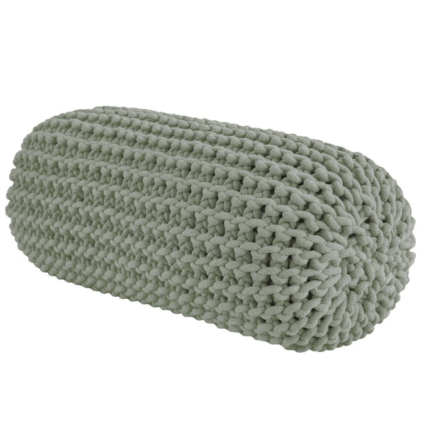Chunky Knitted Bolster Cushion/Footrest  60cm x 25cm by Zuri House
