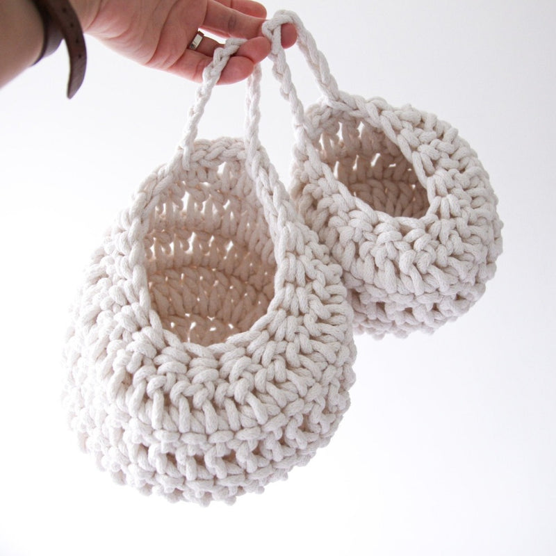 Crochet Drop Basket - Small British Made Crochet Drop Basket - Small by Zuri House
