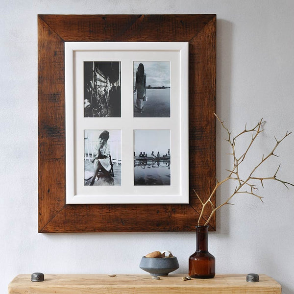 Reclaimed Wooden Four Photo Frame by Industrial By Design